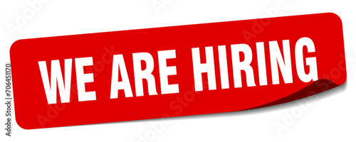 we are hiring sticker. we are hiring label