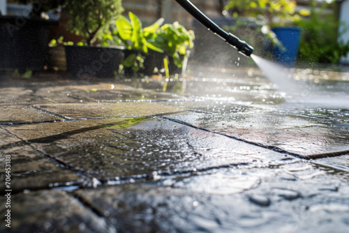 Patio Makeover With Highpressure Water Jet Washer photo