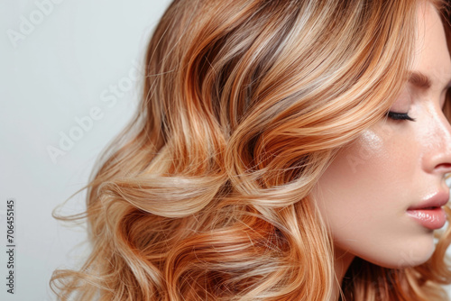 Stunning Balayage Hair Displayed Against A Clean White Background