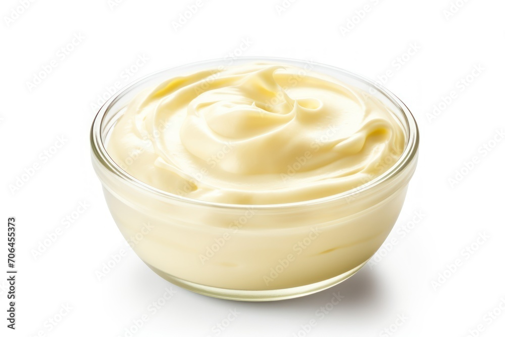 Yummy mayonnaise isolated on white background Yummy mayonnaise isolated on white background