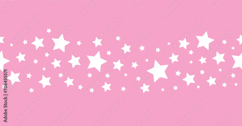Striped pattern with a star. Pink texture Seamless vector stripes. Fabric for wrapping wallpaper. Textile sample. Abstract geometric background. bright pink simple design. barbie style