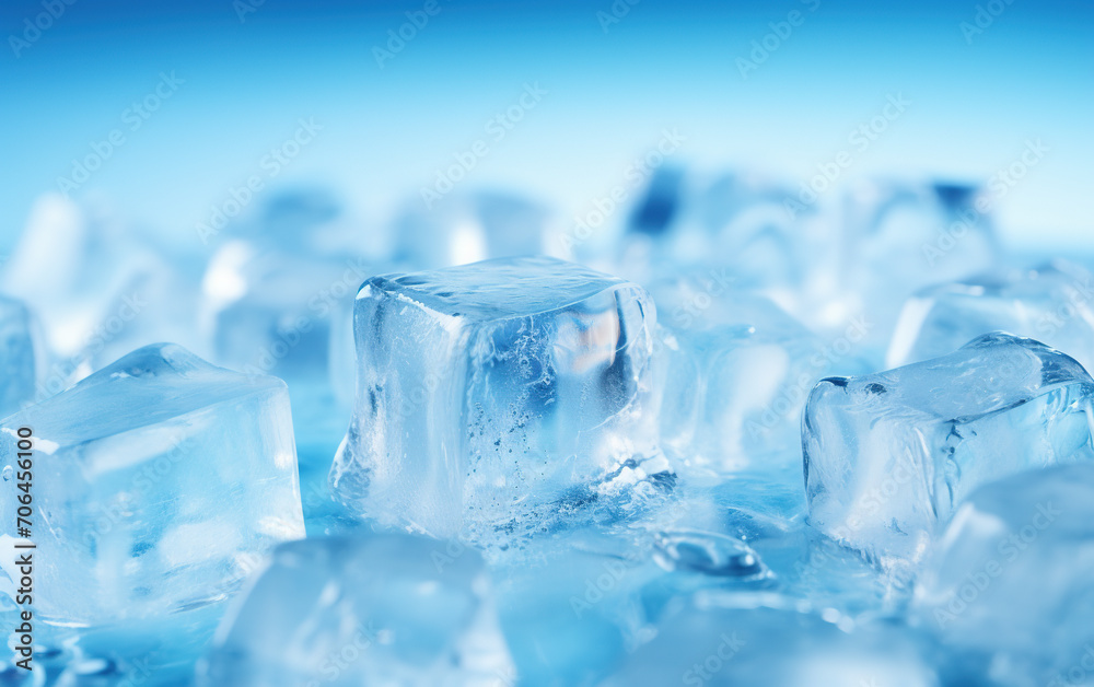 blue ice cubes background,created with Generative AI tecnology. blue ice cubes background,created with Generative AI tecnology.