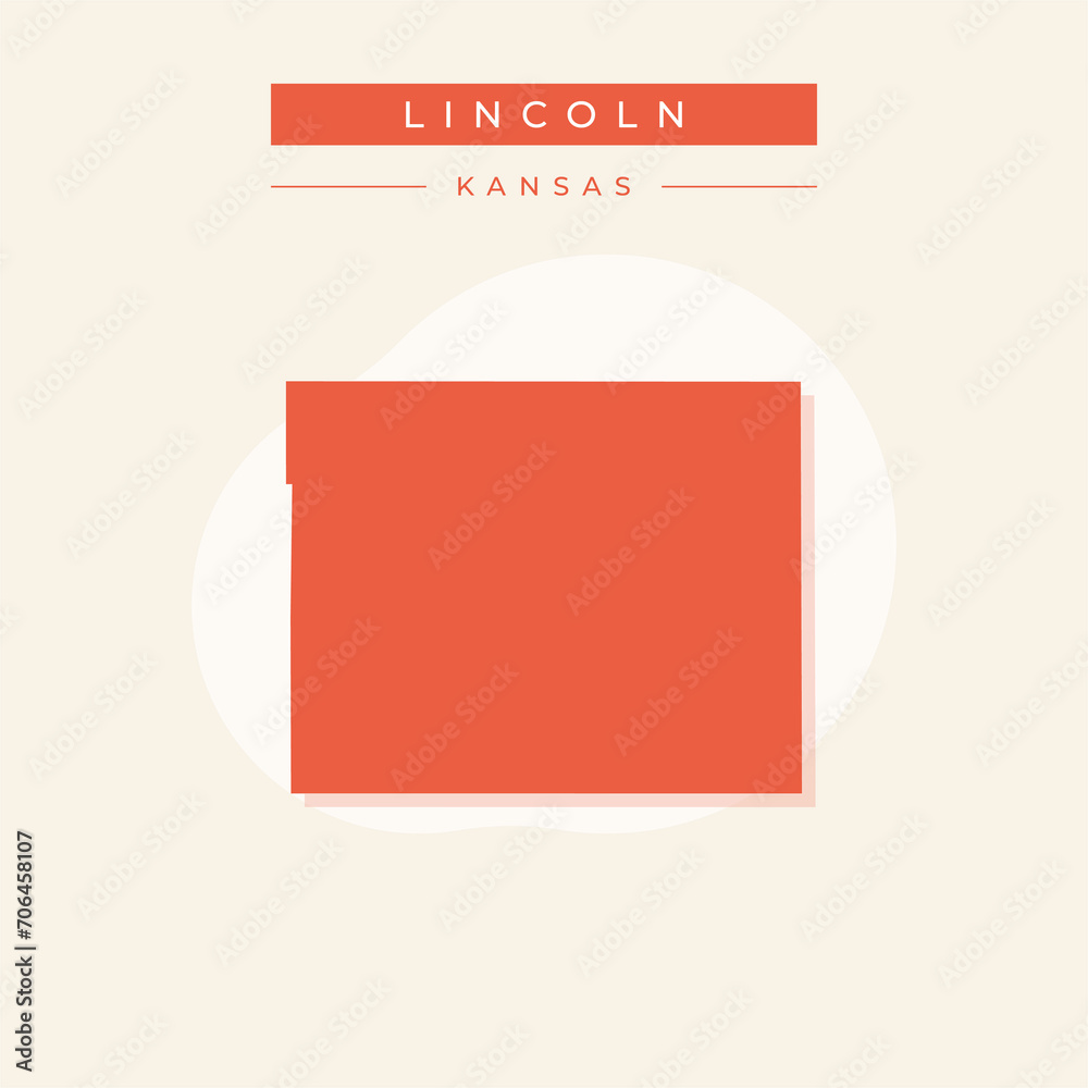 Vector illustration vector of Lincoln map Kansas Vector illustration vector of Lincoln map Kansas