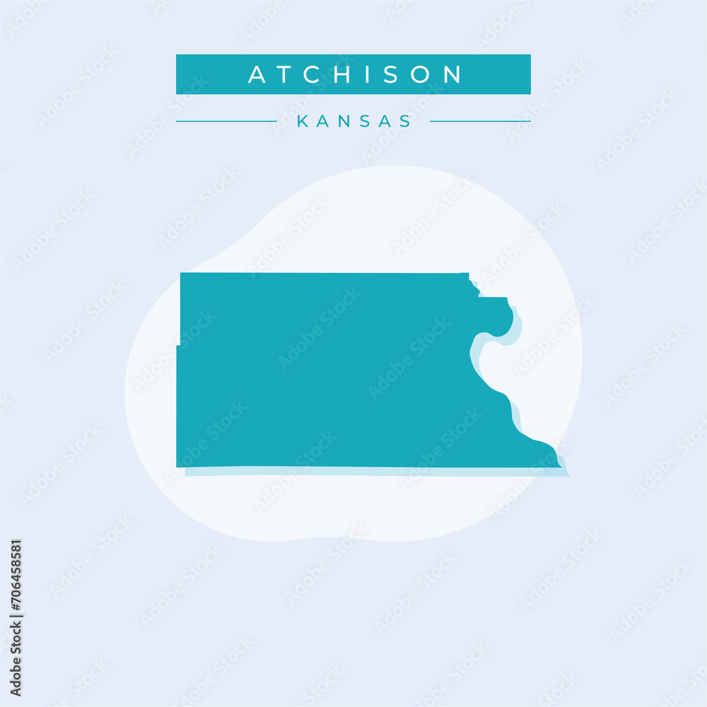 Vector illustration vector of Atchison map Kansas