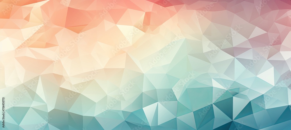 Stunning abstract geometric banner with captivating peach fuzz and mesmerizing turquoise color tones