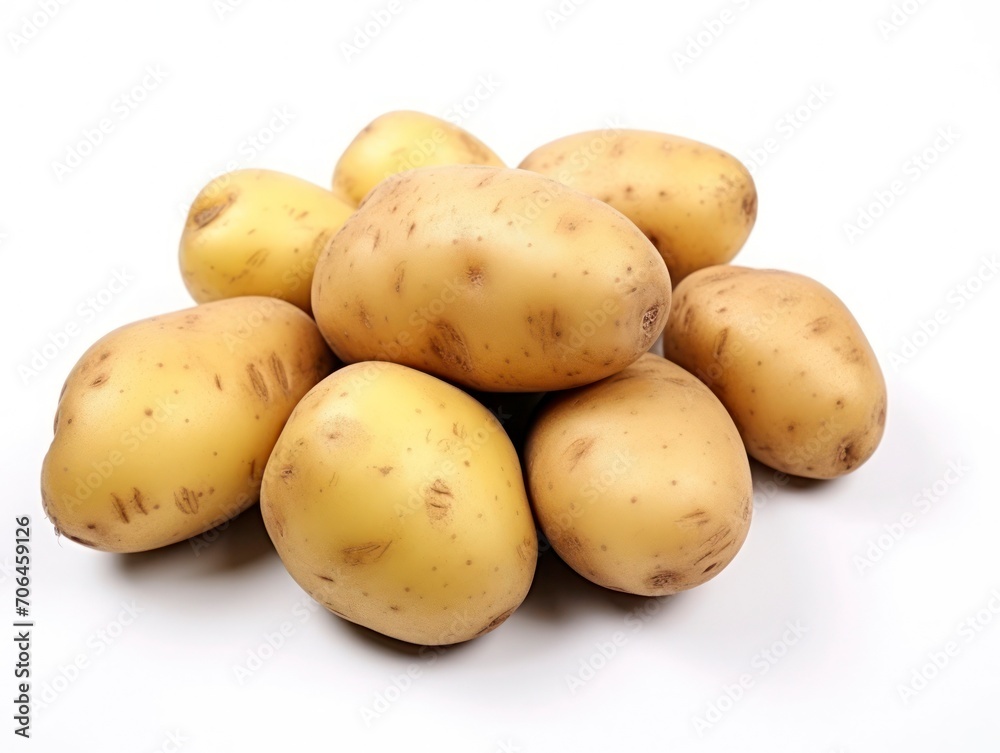 potatoes isolated on white background potatoes isolated on white background