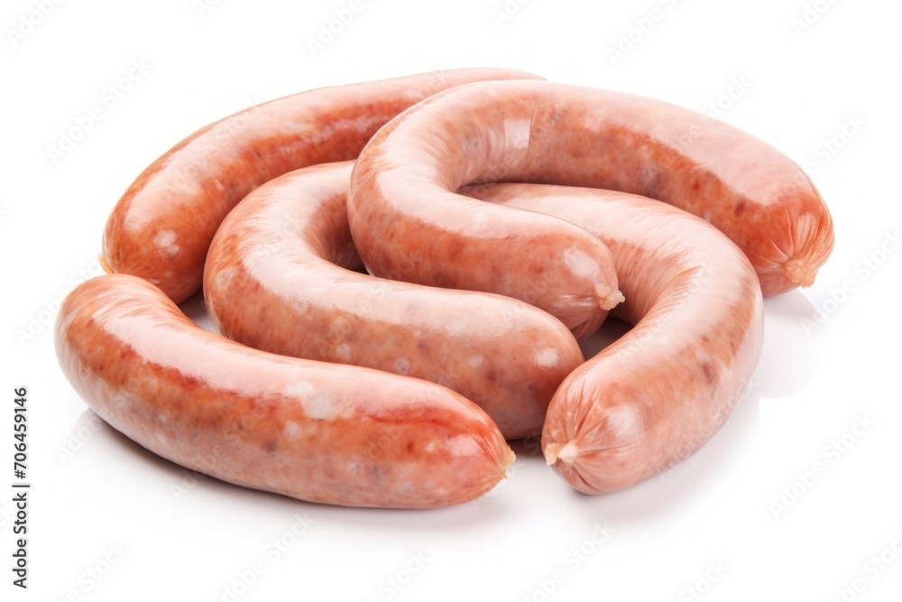 sausages isolated on white background