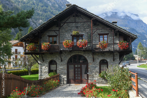 Traditional house on Aosta valley, Italy