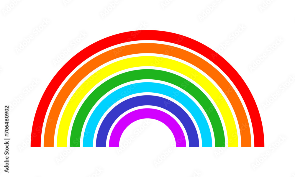 Obraz premium Rainbow logo icon vector 