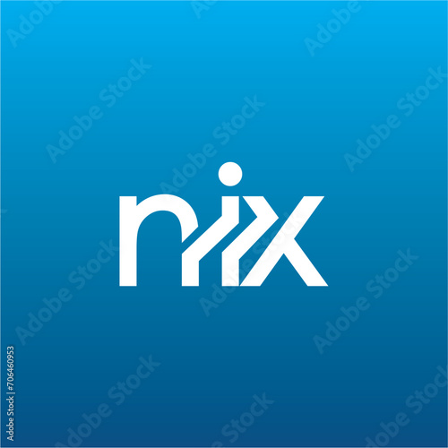 NIX Letter Initial Logo Design Template Vector Illustration