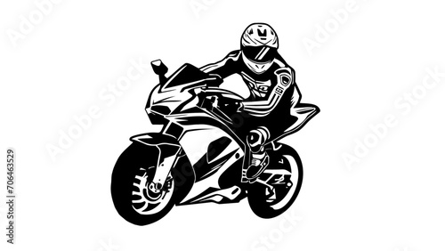 motard sur moto sportive GP