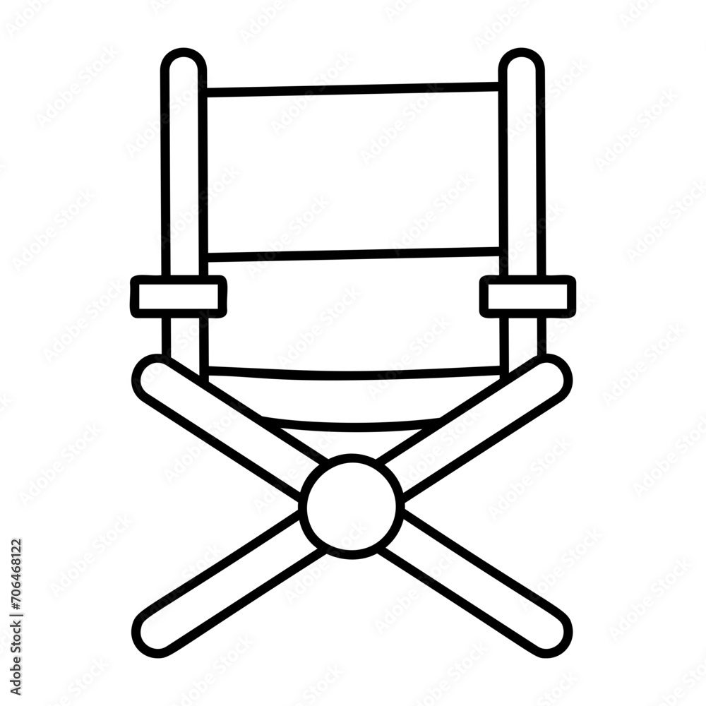 foldable camping chair concept, Picnic Sitting Stool vector icon design, Camping and outdoor symbol, extreme sports equipment sign, Backpack and Adventure travel elements stock illustration foldable camping chair concept, Picnic Sitting Stool vector icon design, Camping and outdoor symbol, extreme sports equipment sign, Backpack and Adventure travel elements stock illustration