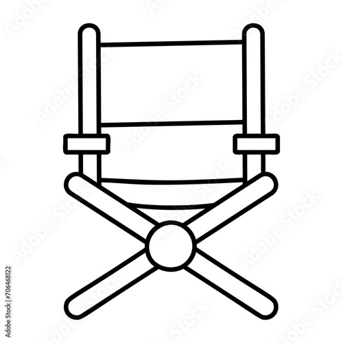 foldable camping chair concept  Picnic Sitting Stool vector icon design  Camping and outdoor symbol  extreme sports equipment sign  Backpack and Adventure travel  elements stock illustration 