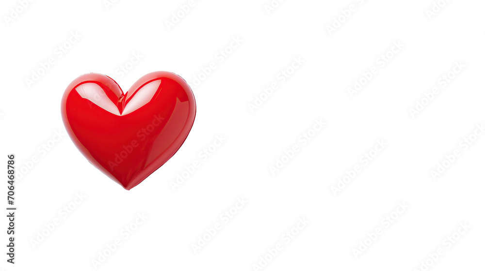 red heart on transparent background