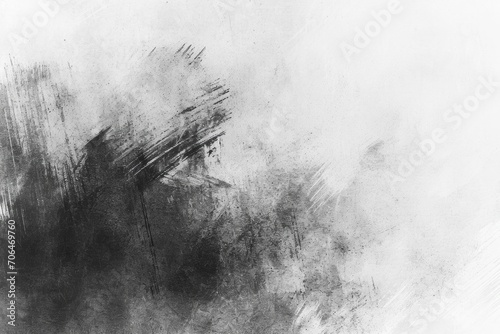 Monochrome Charcoal Texture: Light Grey Paper Background with Grunge Design photo
