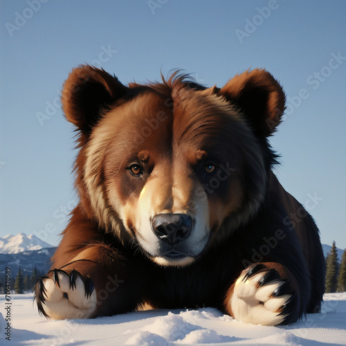Funny cute teddy bear.