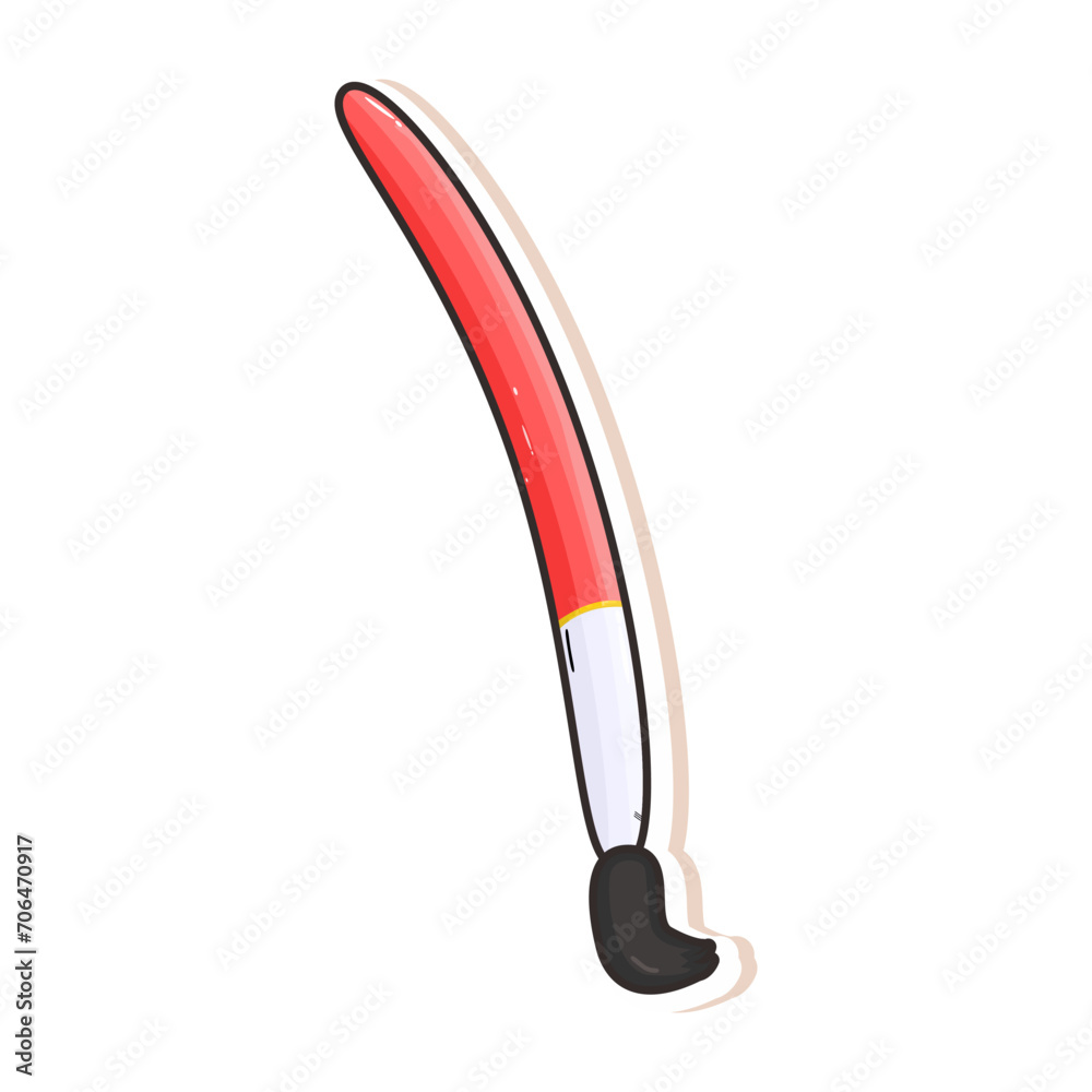 paintbrush simple flat illustration design paintbrush simple flat illustration design