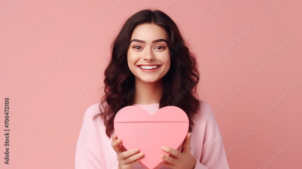 Romantic surprise gift for him. Female hands hold gift box.Generative AI Romantic surprise gift for him. Female hands hold gift box.Generative AI