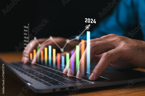2024 business to achieve growth strategic investment capital, goal of success stock market. company comprehensive plan budget, trend for year. Analyzing financial data and market trends from 2023.