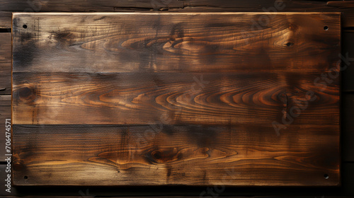 Texture of dark old wood. Charred and burnt old Board with knots. Wide burned board texture close-up, panoramic banner.