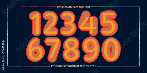 assorted digital custom vector numbers. minimum. Color gradation. Dark. Banner Network. 3d effect. Design. futuristic. Paper cut or effect. Luxury. Premium. 181