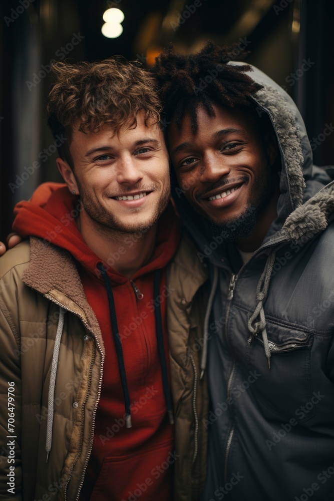 gay relationship and lgbt friendship. generative ai