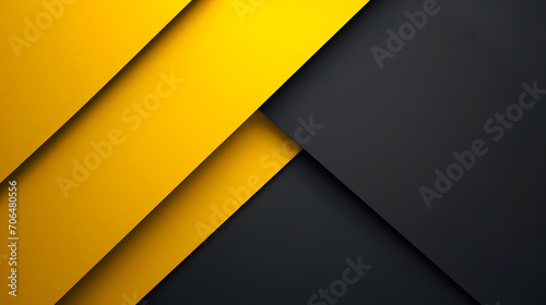 Yellow black shapeless flat abstract technology business background with stripes cubes © BeautyStock