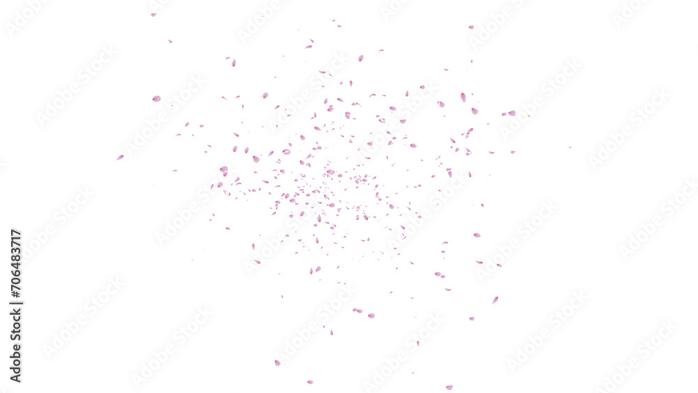 リアルな桜の花びら 舞い落ちる パーツ素材