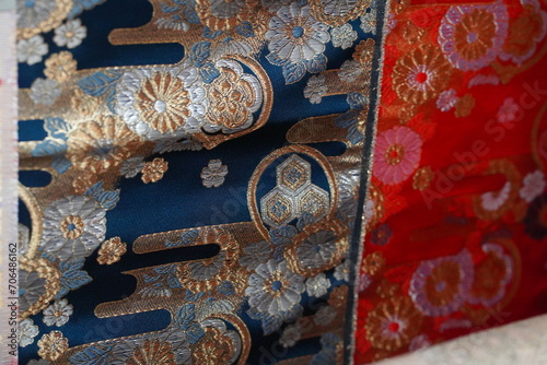 和柄金蘭生地japan textile photo