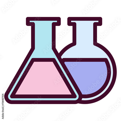 Chemistry Outline Colour Icon