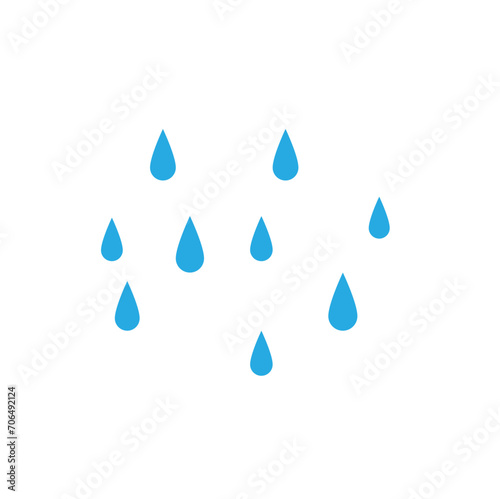 cartoon rainwater falling