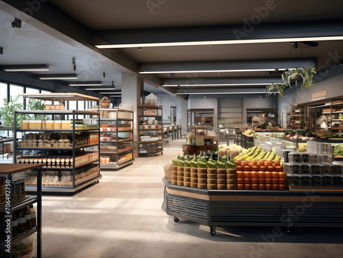 Luxury Rich and Expensive Food Store AI Artwork
