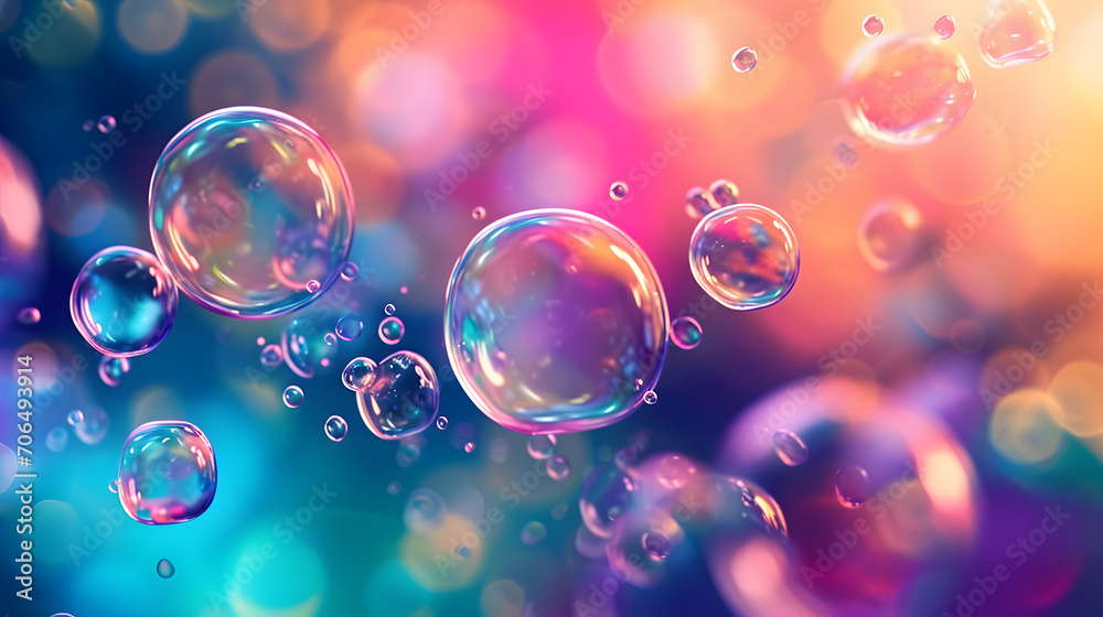 abstract pc desktop wallpaper background with flying bubbles on a colorful background. abstract pc desktop wallpaper background with flying bubbles on a colorful background.