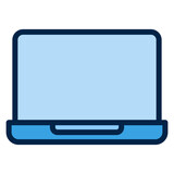 Laptop Blue Colour Icon