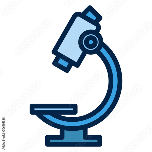 Microscope Blue Colour Icon