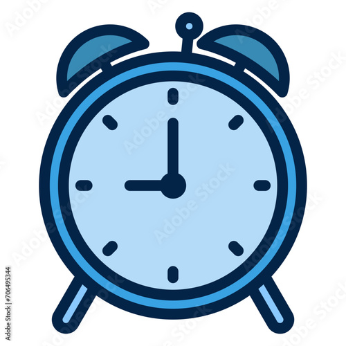 Clock Blue Colour Icon