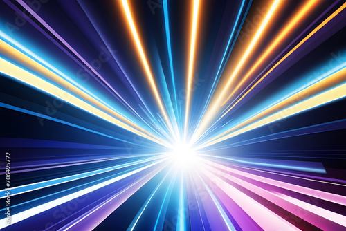 background with rays bright beams explosion of light