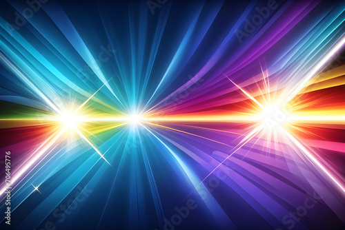 background with rays bright beams explosion of light