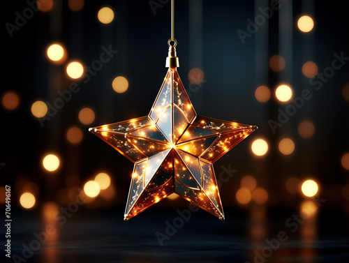Luxurious Merry christmas celebration background with glitters stars