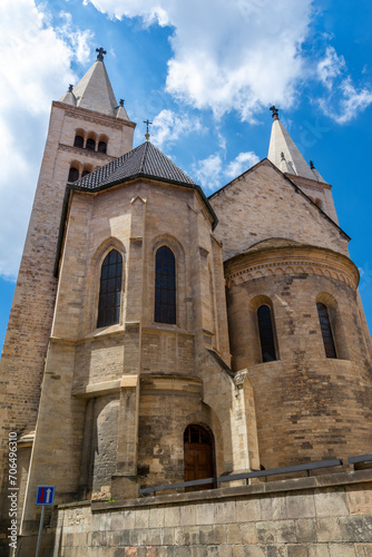 Rear View Of St. George's Basilica at Prague Castle Complex, Prague, Czech Republic