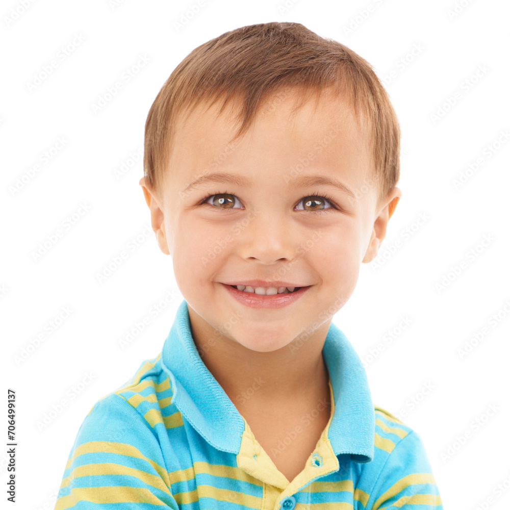 Portrait, boy and smile with mockup space, confident and casual outfit isolated on a white studio background. Face, person and model with cheerful kid, promotion and joy with trendy clothes or style Portrait, boy and smile with mockup space, confident and casual outfit isolated on a white studio background. Face, person and model with cheerful kid, promotion and joy with trendy clothes or style