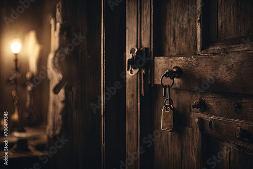 Room keys scary dark night photo