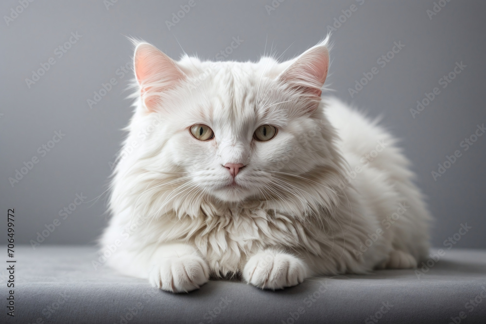 white persian cat portrait