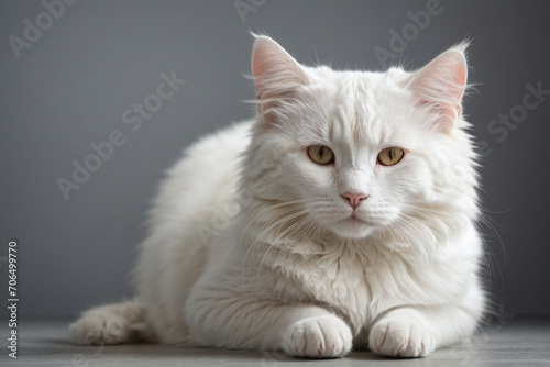 white persian cat portrait