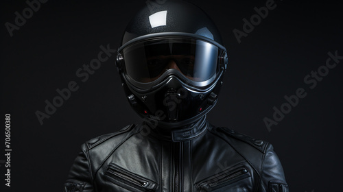 Man with black helmet.  © Vika art