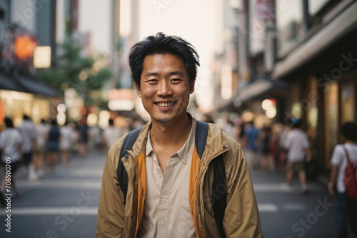 portrait of a man in the city street