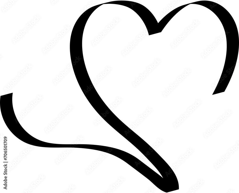 heart ribbons. Element for design heart ribbons. Element for design