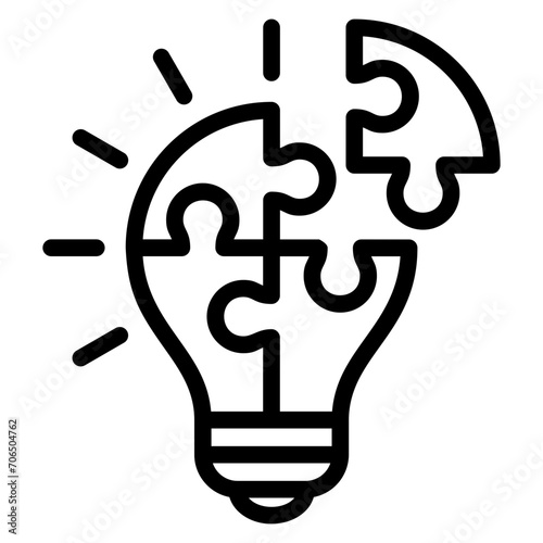 Problem Solving Outline Icon