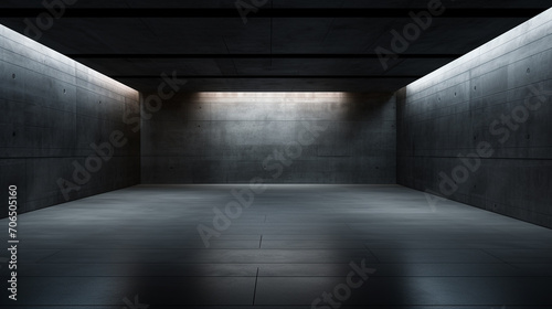 futuristic and clean stage blank center background