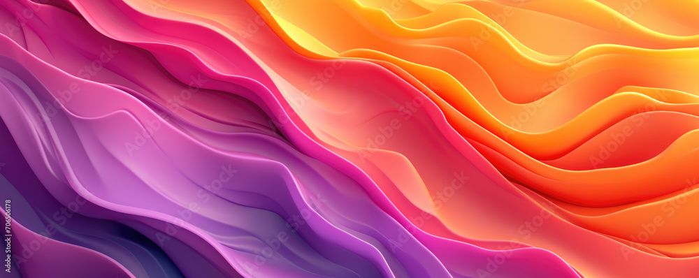 a vibrant abstract wave pattern with a harmonious gradient from sunny orange to deep violet a vibrant abstract wave pattern with a harmonious gradient from sunny orange to deep violet